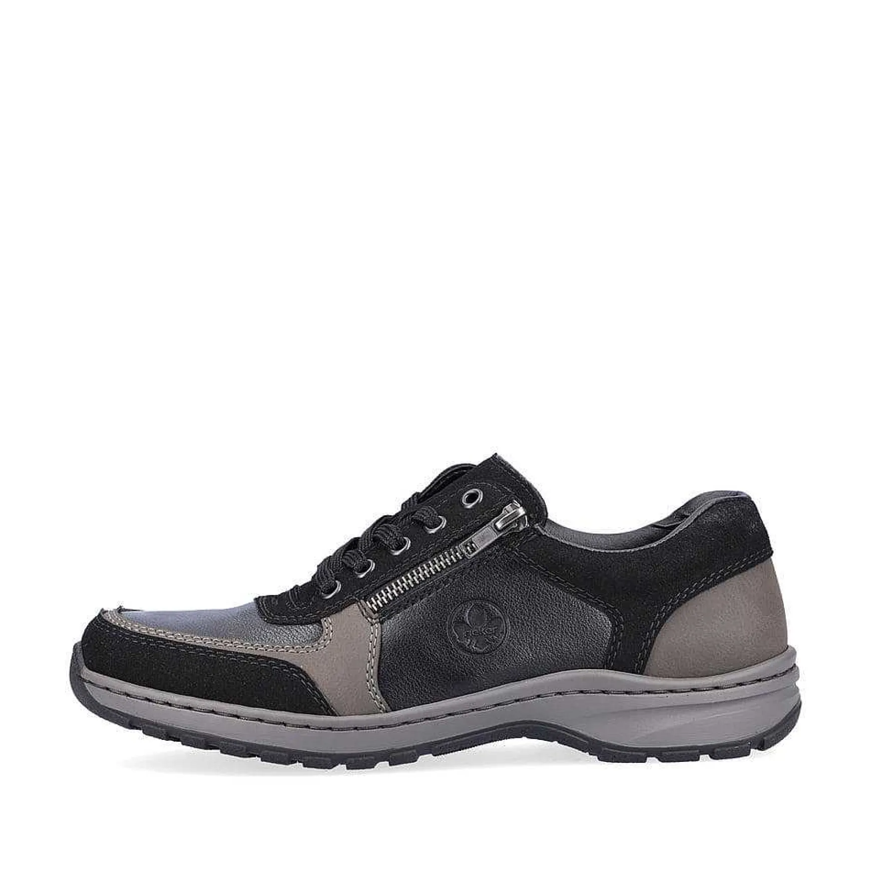 Rieker Men'S Lace-Up Shoes Asphalt Black