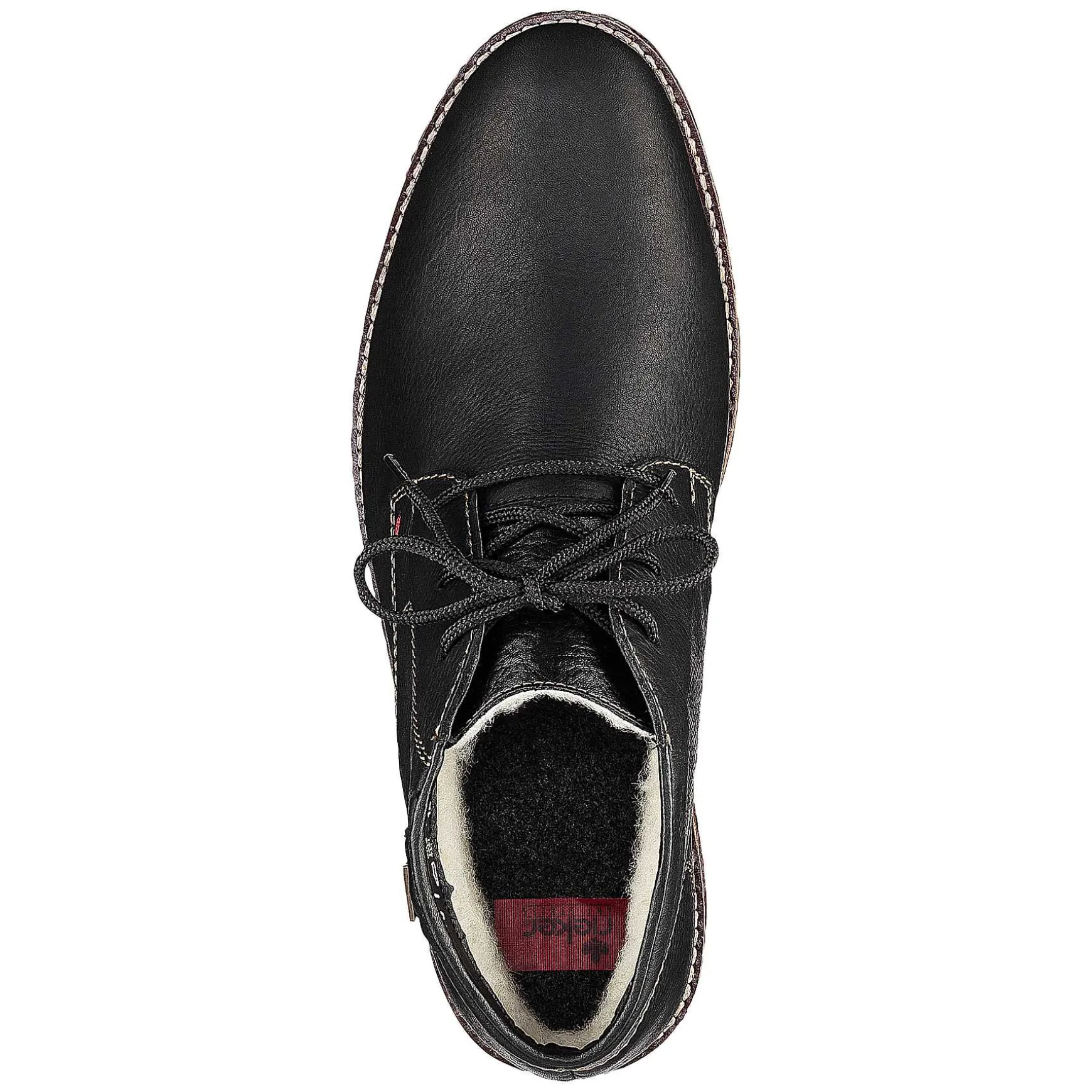 Rieker Men'S Lace-Up Shoes Graphite Black