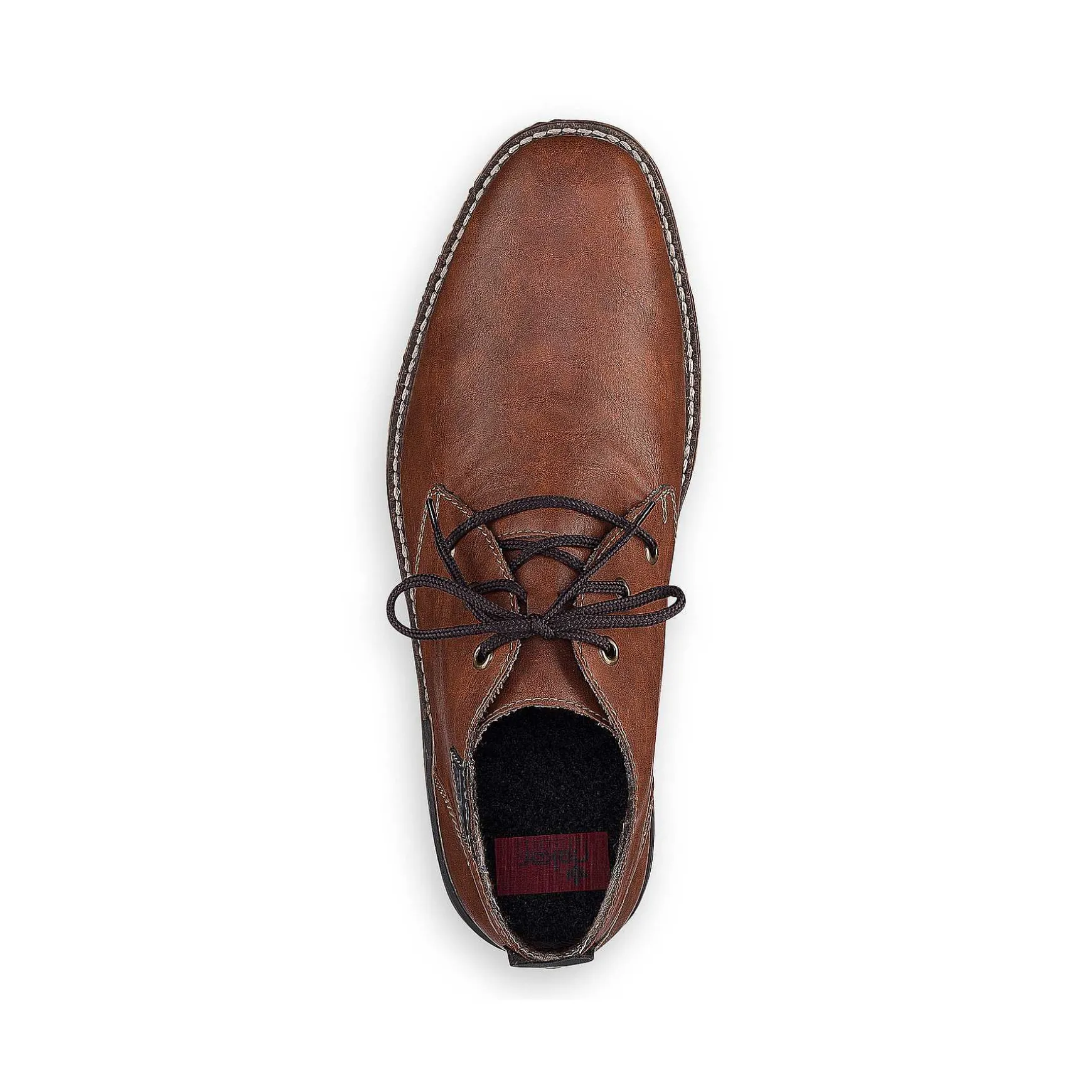 Rieker Men'S Lace-Up Shoes Caramel Brown