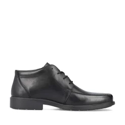 Rieker Men'S Lace-Up Shoes Glossy Black
