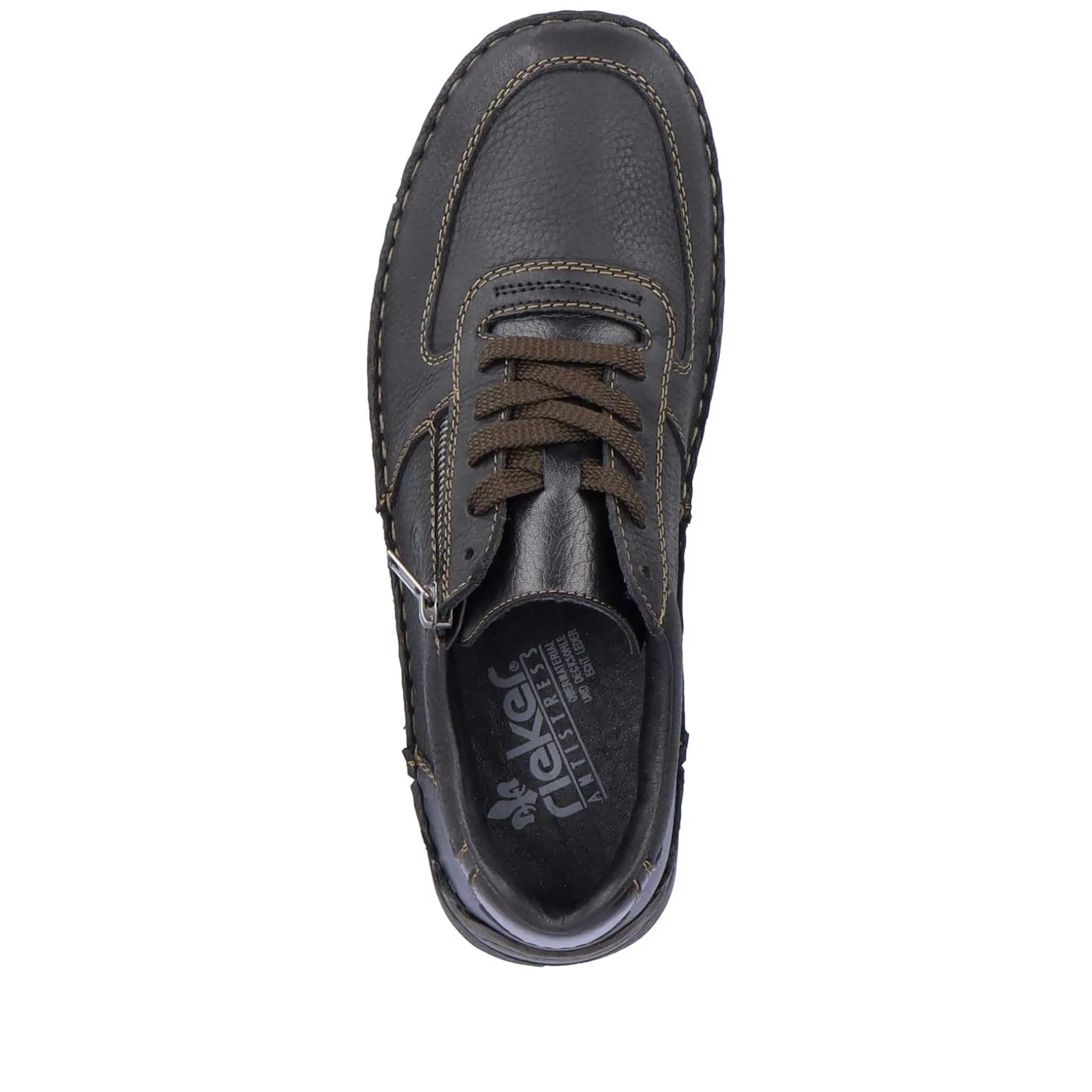 Rieker Men'S Lace-Up Shoes Asphalt Black