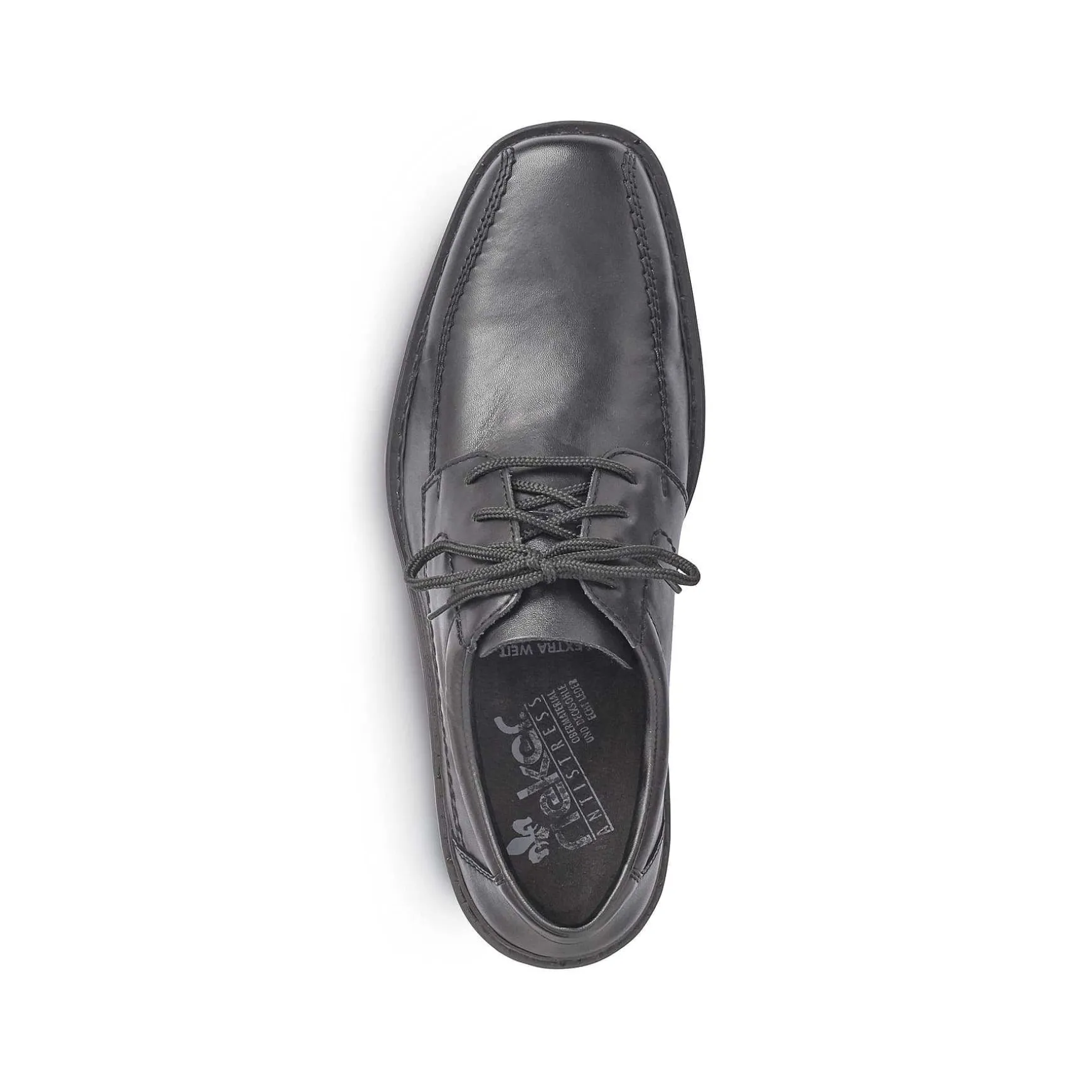 Rieker Men'S Lace-Up Shoes Glossy Black