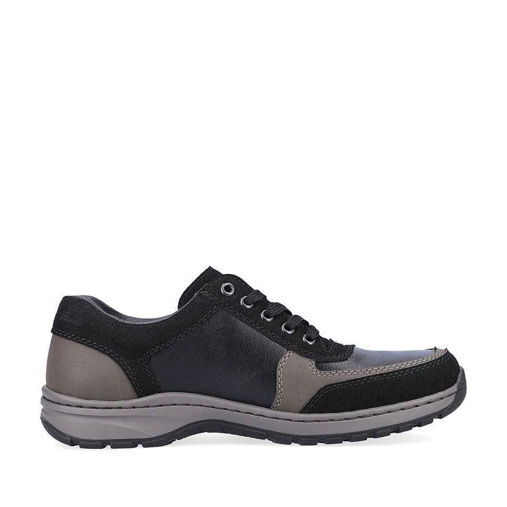Rieker Men'S Lace-Up Shoes Asphalt Black