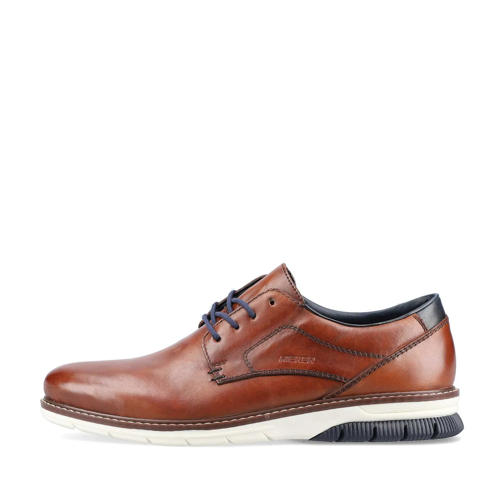 Rieker Men'S Lace-Up Shoes Chestnut Brown