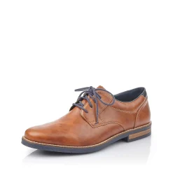 Rieker Men'S Lace-Up Shoes Caramel Brown