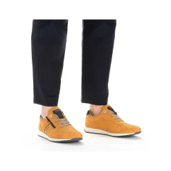 Rieker Men'S Lace-Up Shoes Sunflower Yellow-Navy Blue