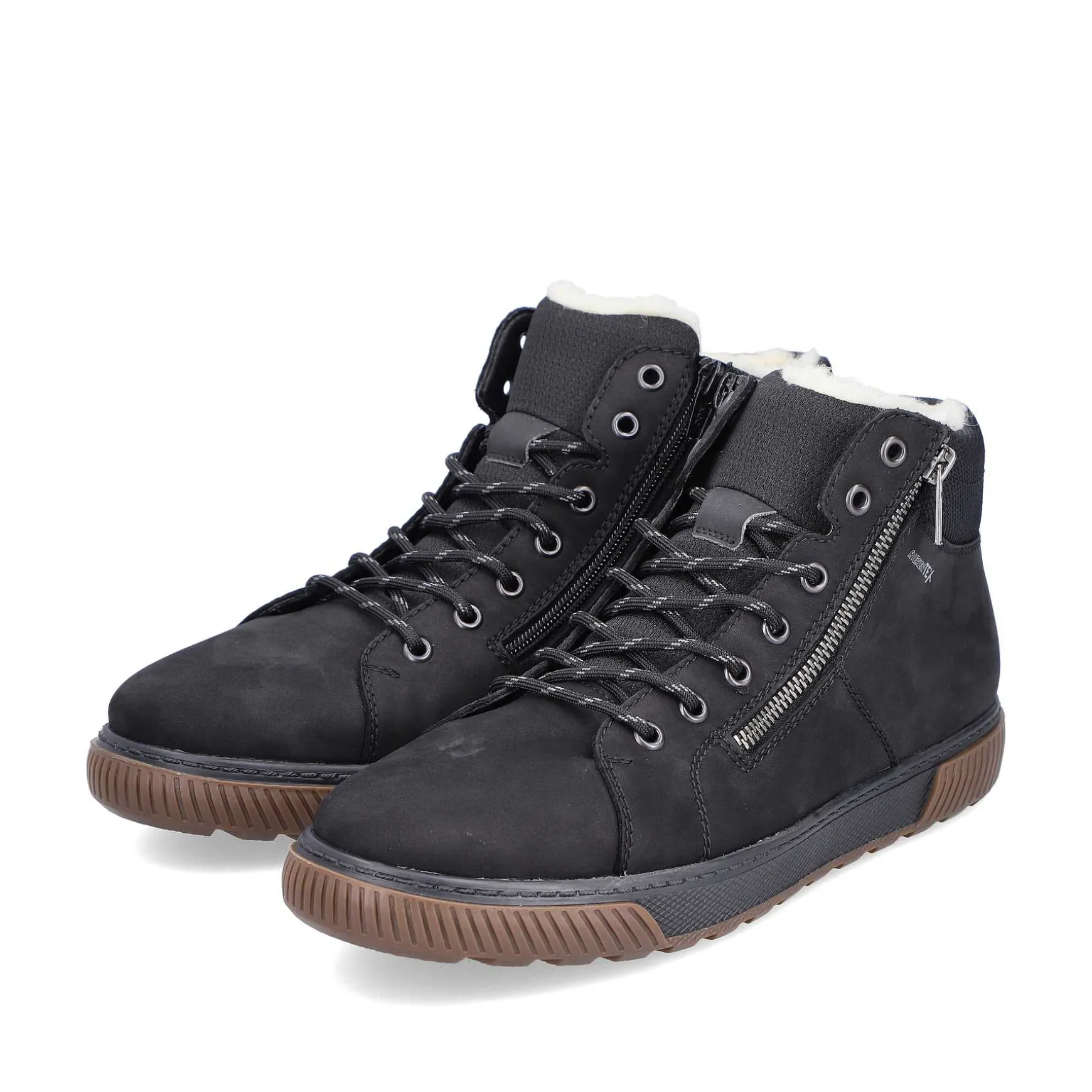 Rieker Men'S Lace-Up Shoes Asphalt Black