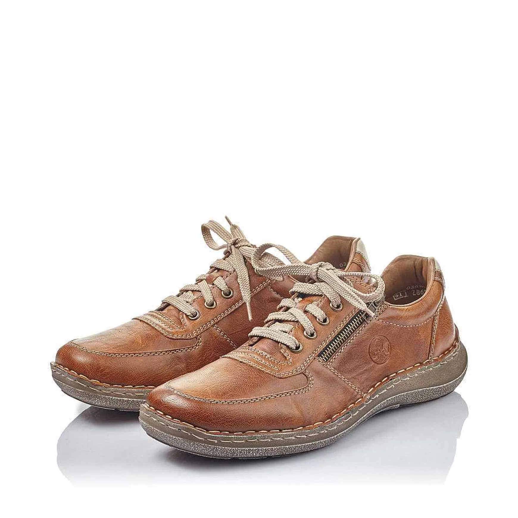 Rieker Men'S Lace-Up Shoes Caramel Brown