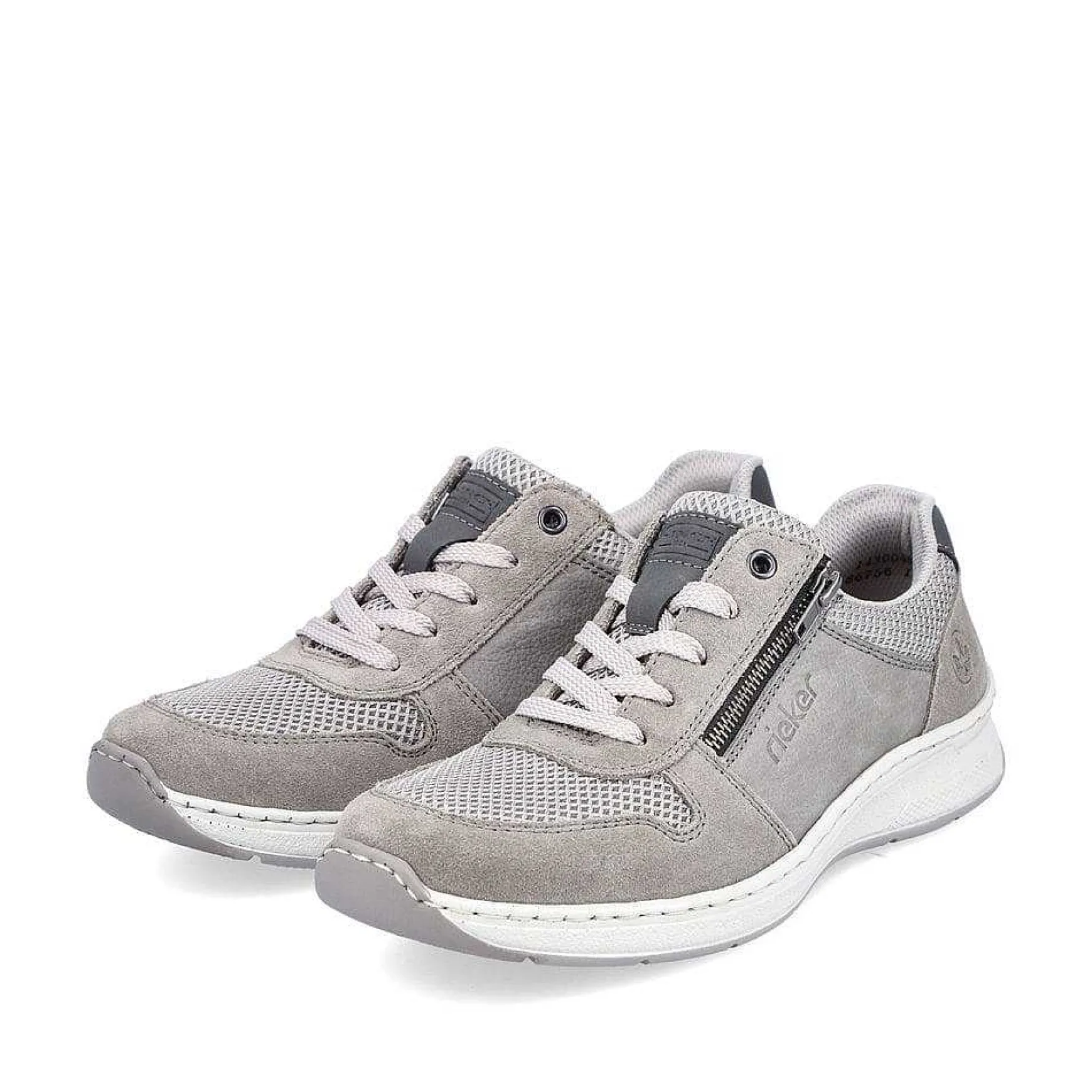 Rieker Men'S Lace-Up Shoes Moon Grey