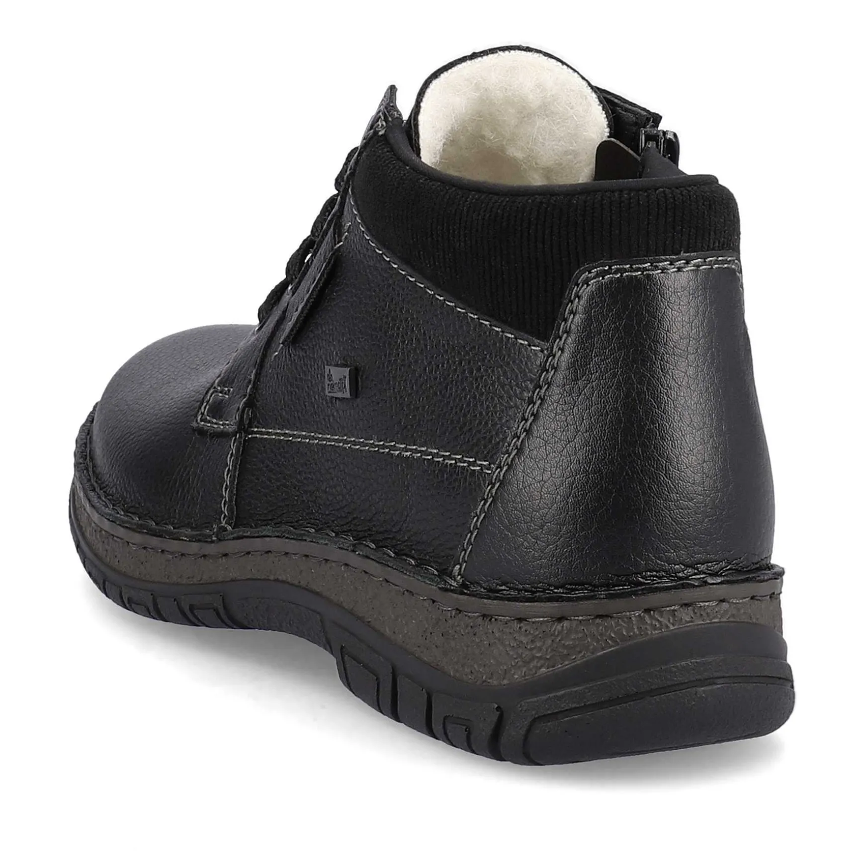 Rieker Men'S Lace-Up Shoes Graphite Black