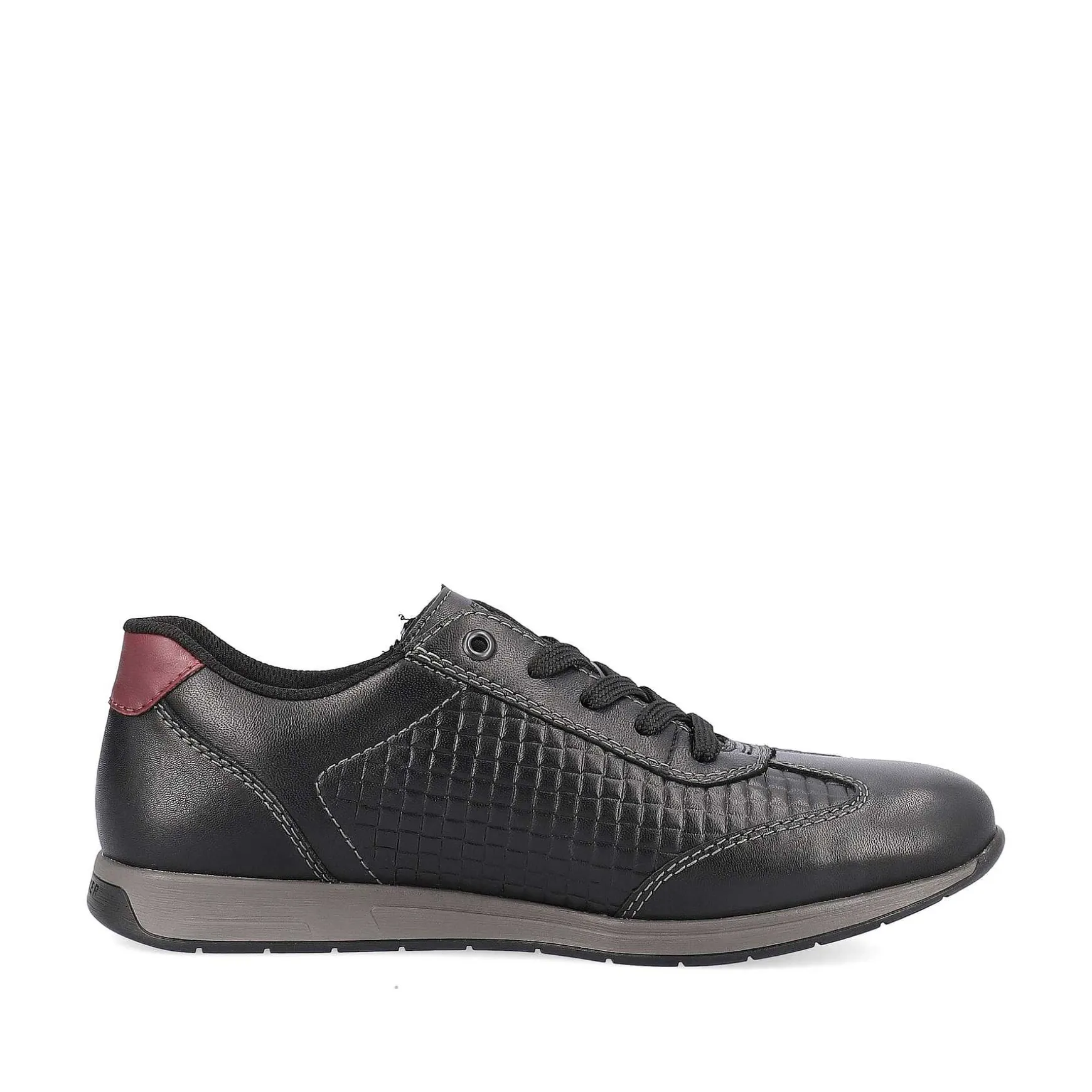 Rieker Men'S Lace-Up Shoes Asphalt Black