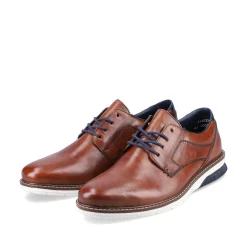 Rieker Men'S Lace-Up Shoes Chestnut Brown