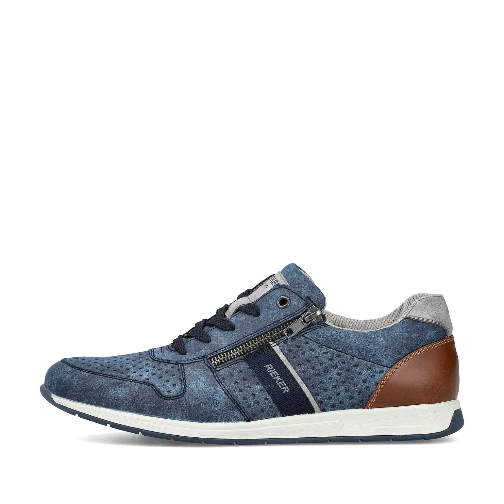 Rieker Men'S Lace-Up Shoes Sky Blue