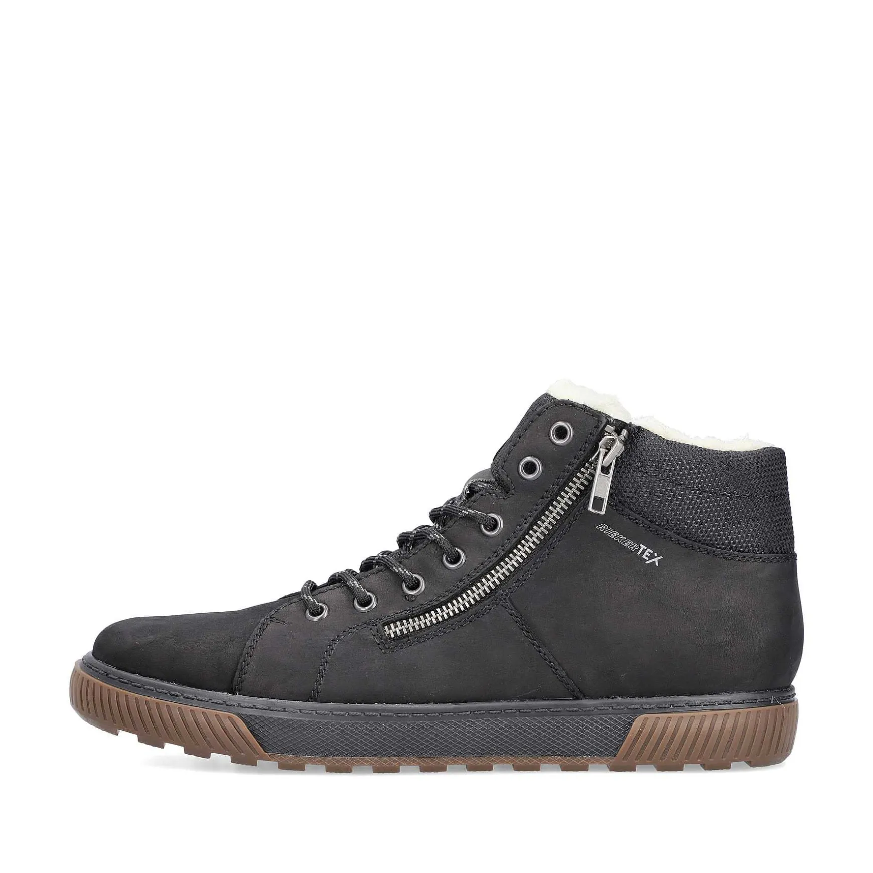 Rieker Men'S Lace-Up Shoes Asphalt Black