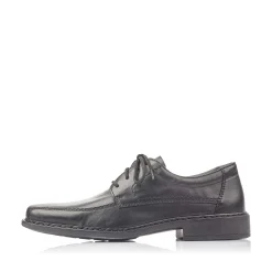 Rieker Men'S Lace-Up Shoes Glossy Black