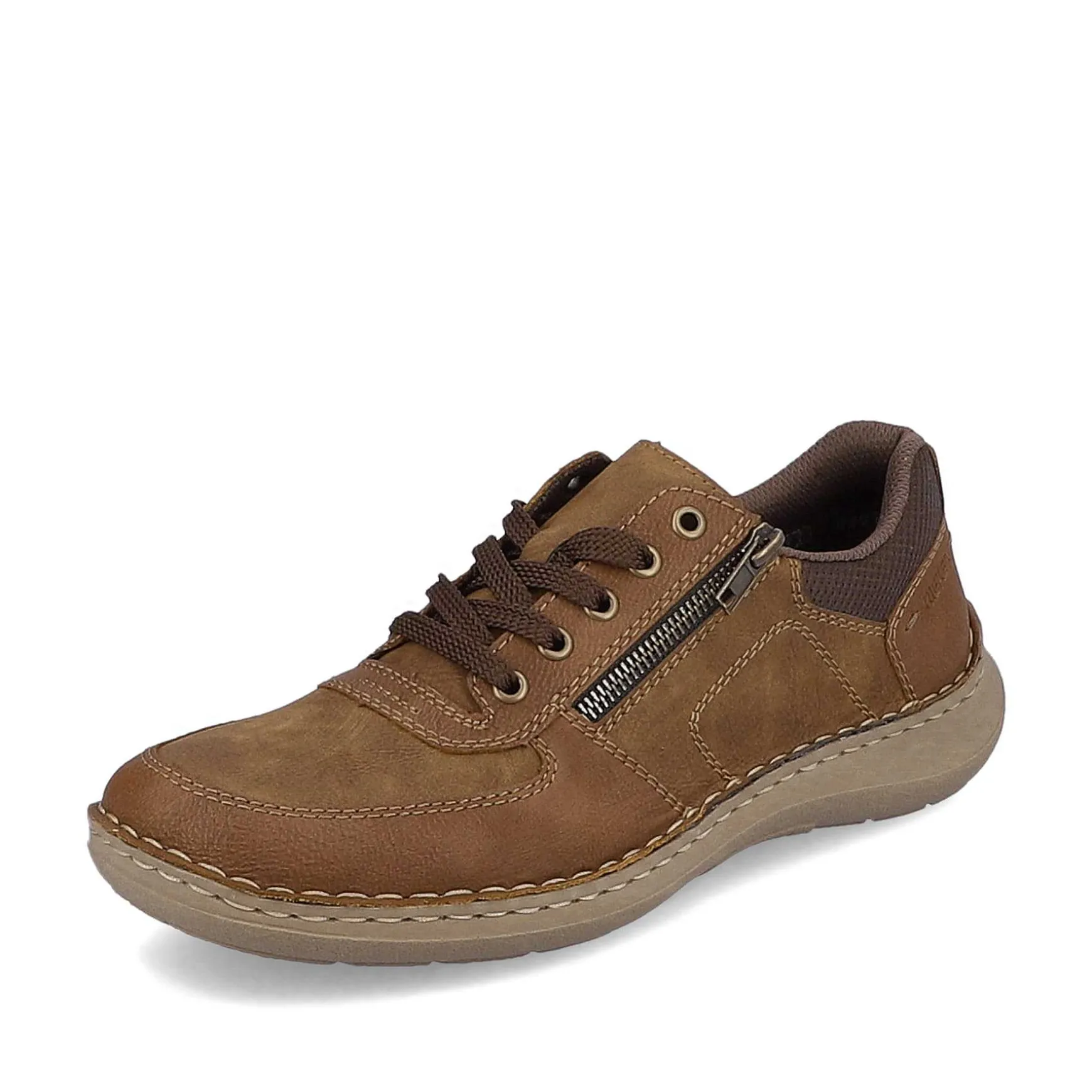 Rieker Men'S Lace-Up Shoes Coffee Brown