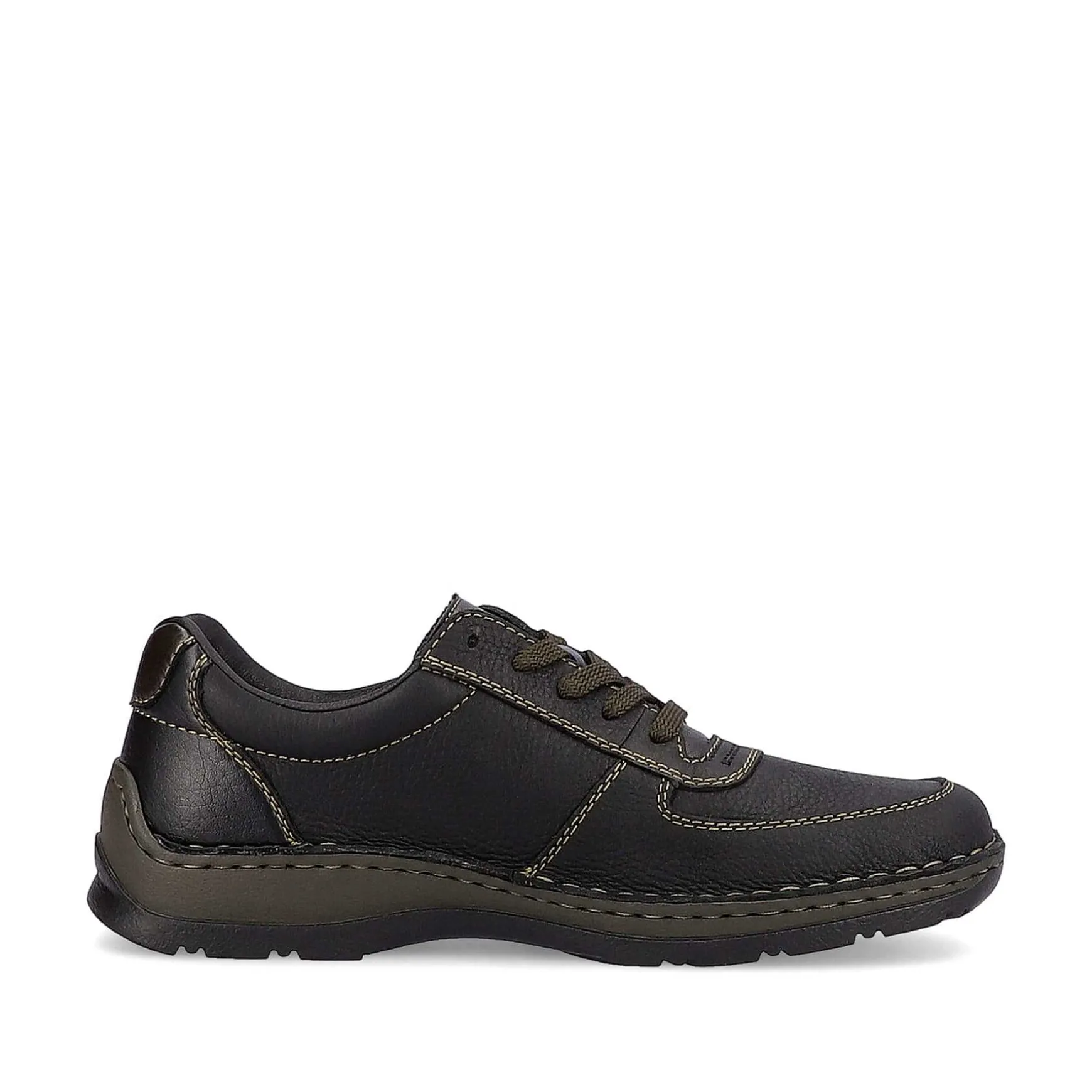 Rieker Men'S Lace-Up Shoes Asphalt Black