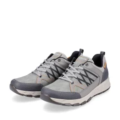Rieker Men'S Lace-Up Shoes Moon Grey