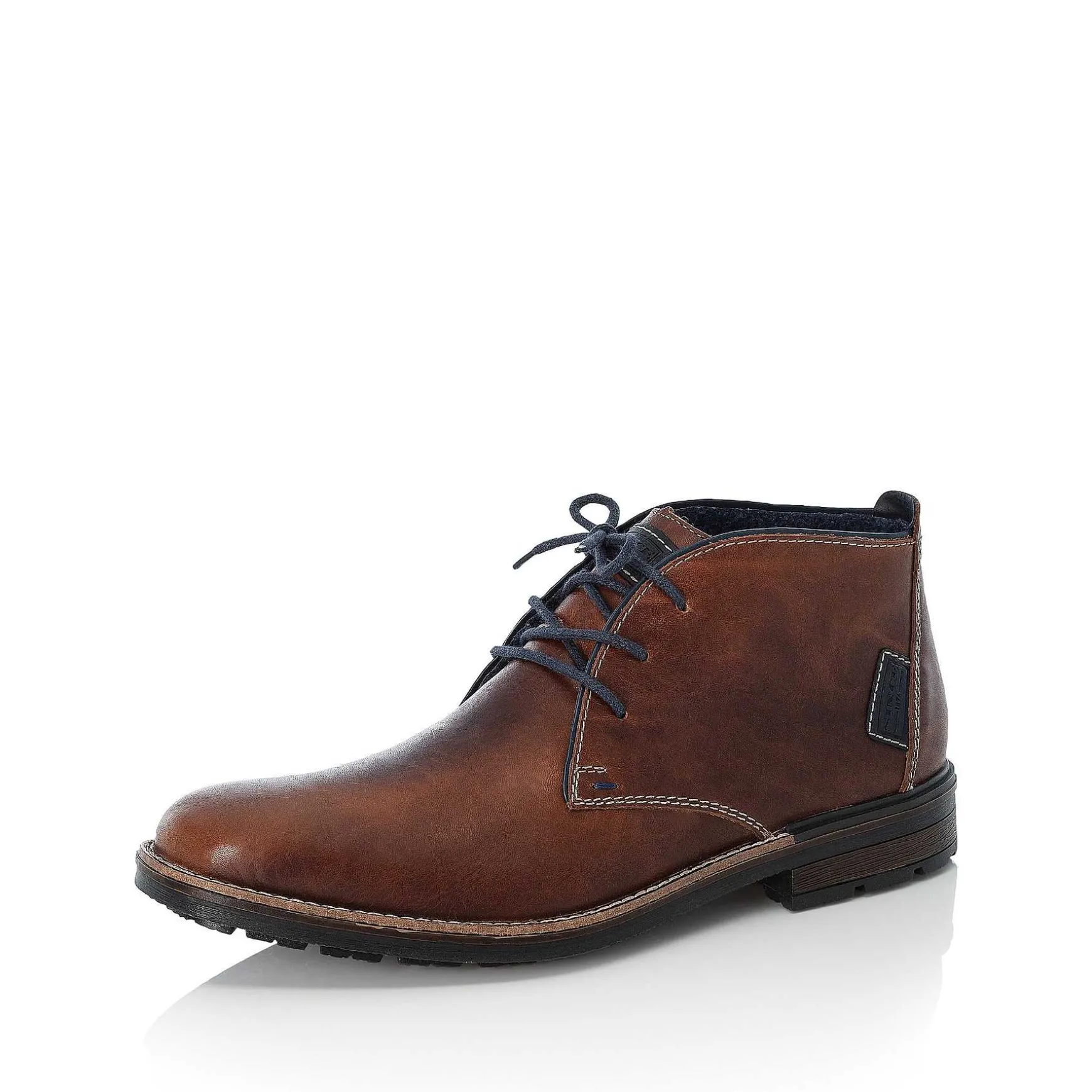 Rieker Men'S Lace-Up Shoes Chestnut Brown
