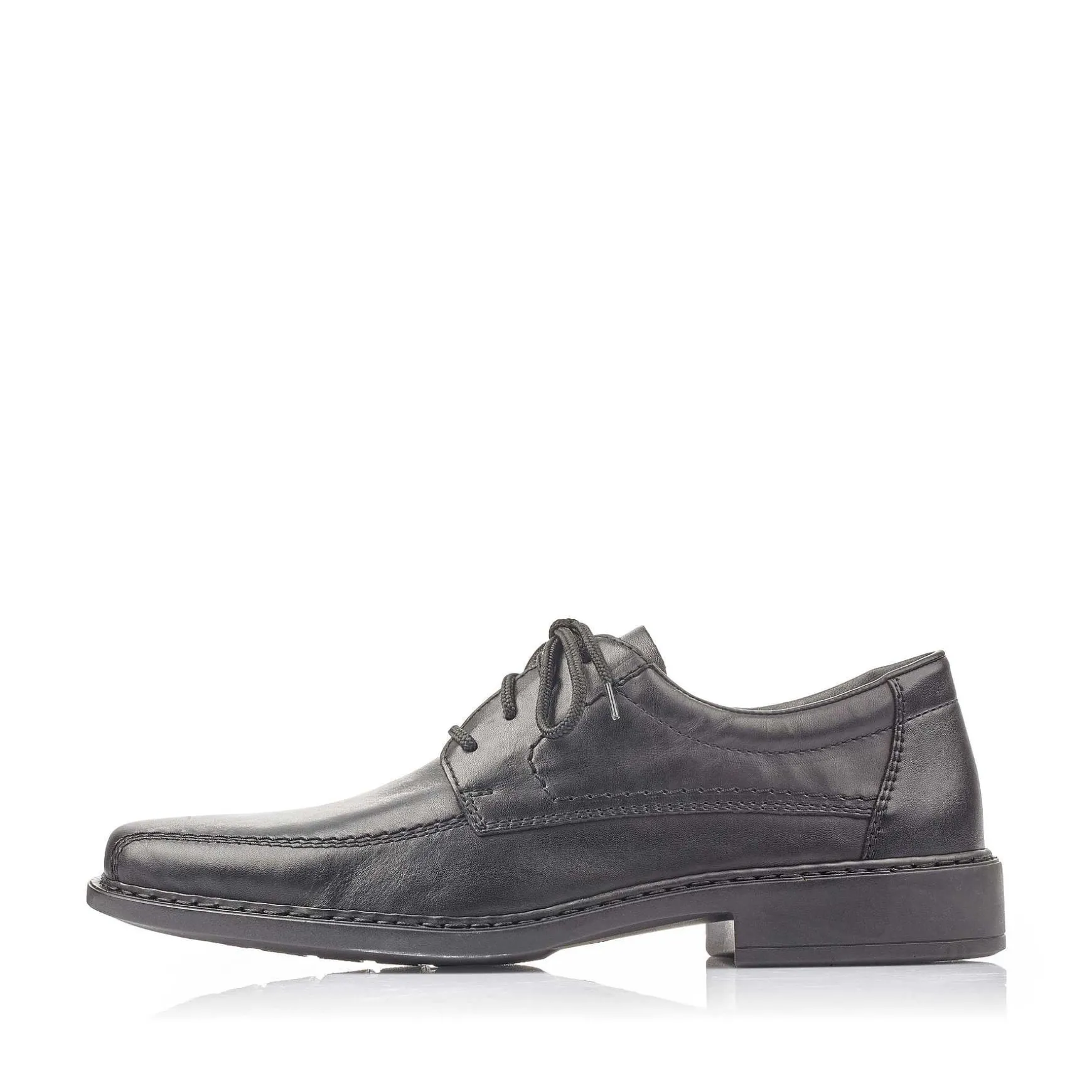 Rieker Men'S Lace-Up Shoes Glossy Black