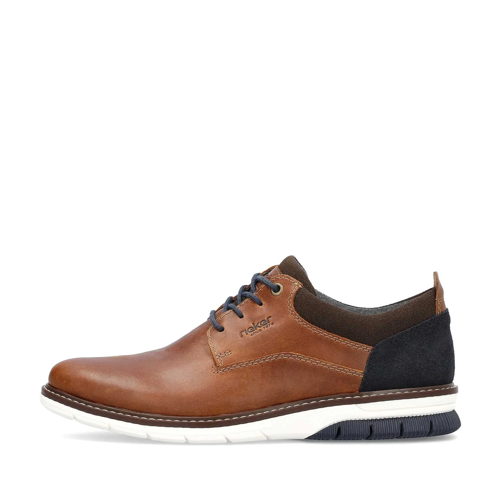 Rieker Men'S Lace-Up Shoes Wood Brown