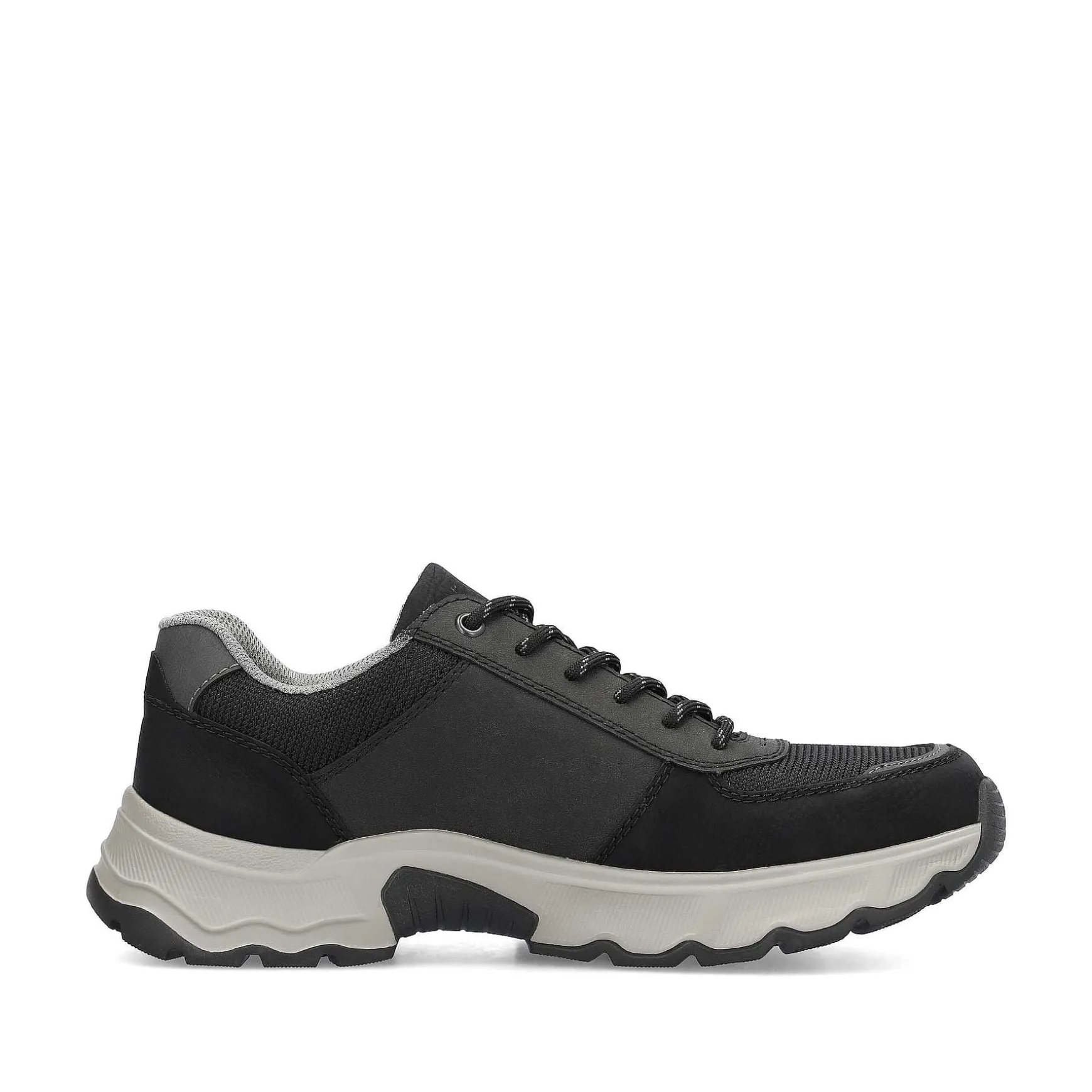 Rieker Men'S Lace-Up Shoes Asphalt Black