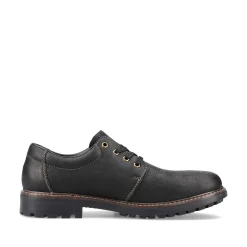 Rieker Men'S Lace-Up Shoes Jet Black