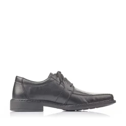 Rieker Men'S Lace-Up Shoes Glossy Black