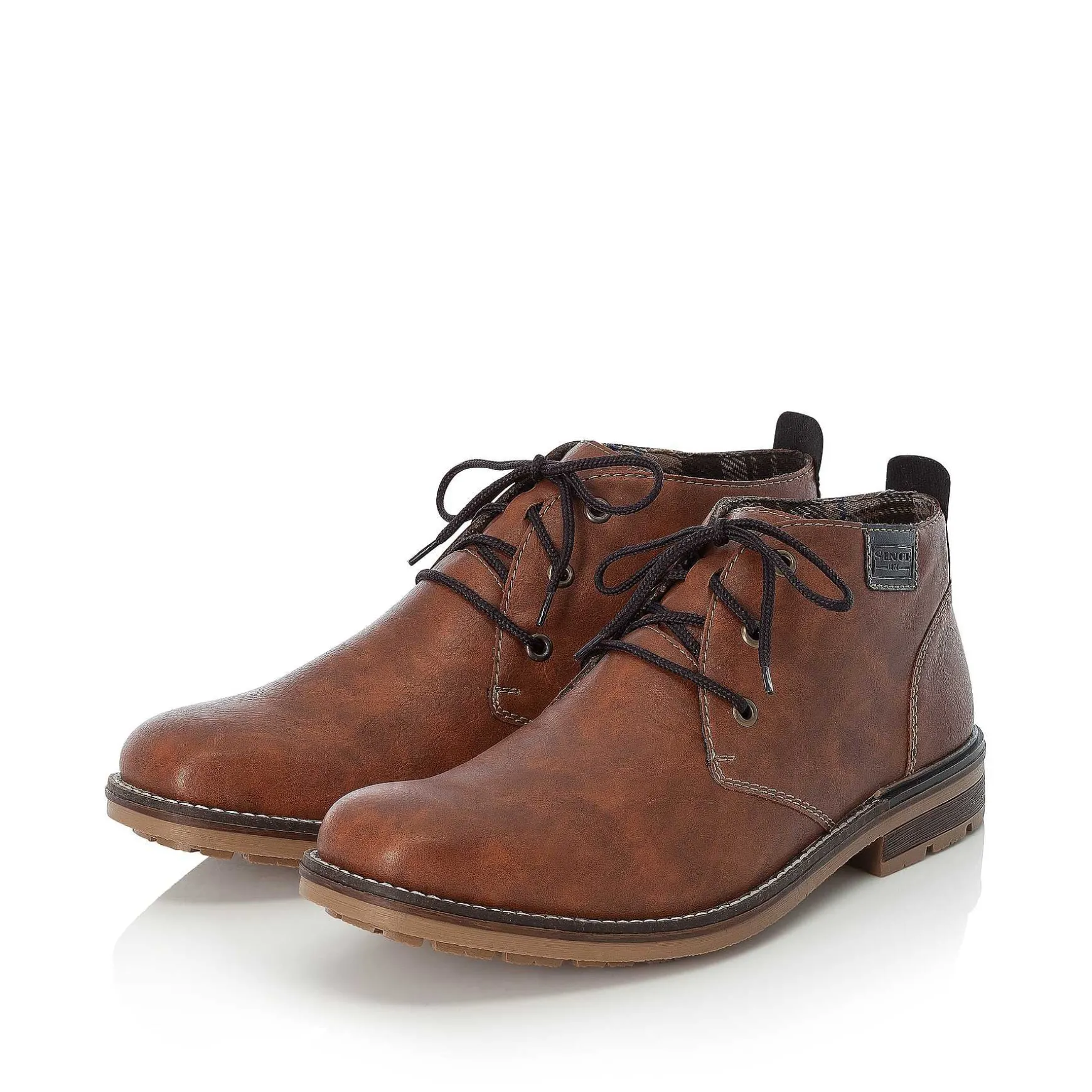 Rieker Men'S Lace-Up Shoes Caramel Brown