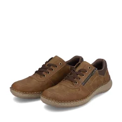 Rieker Men'S Lace-Up Shoes Coffee Brown