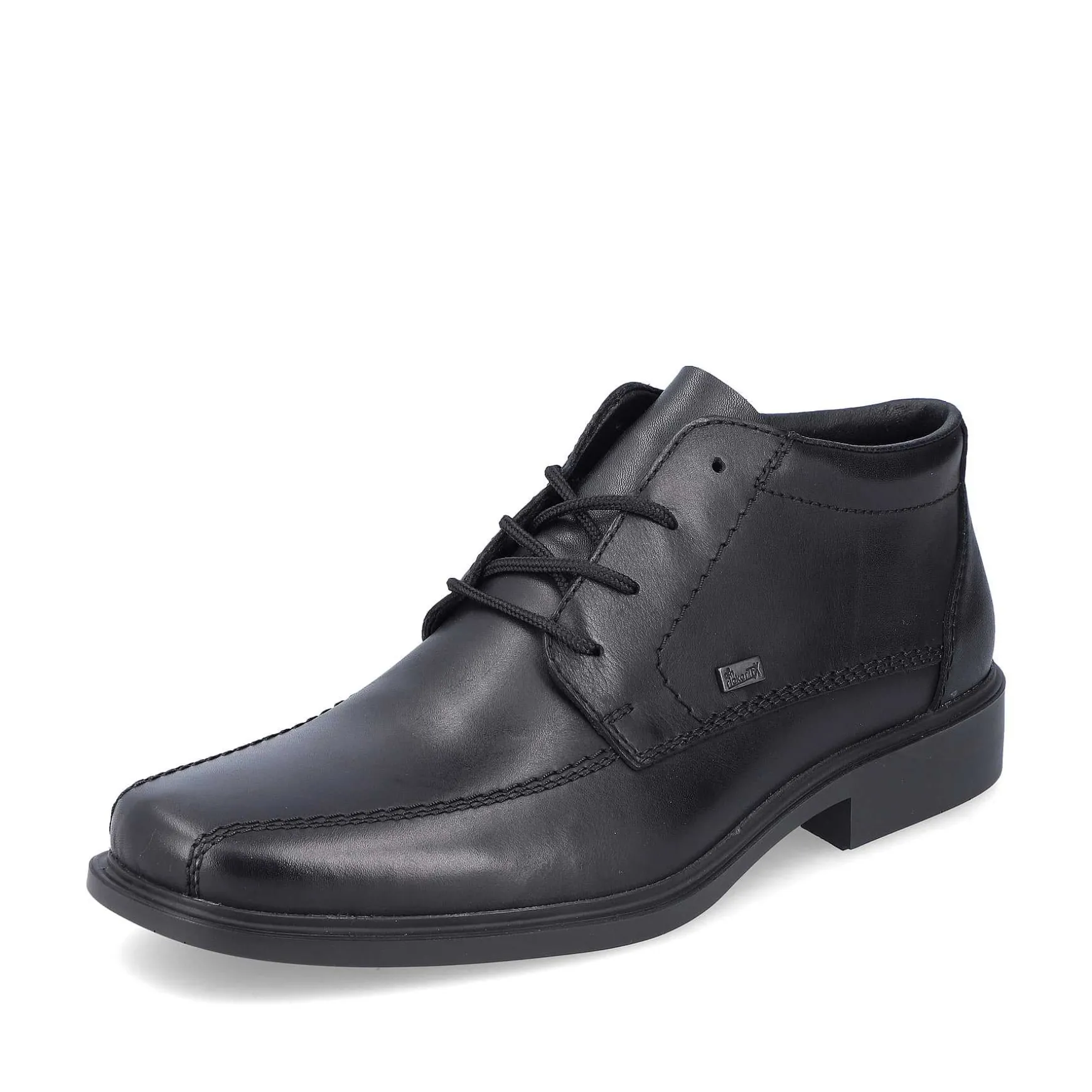 Rieker Men'S Lace-Up Shoes Glossy Black