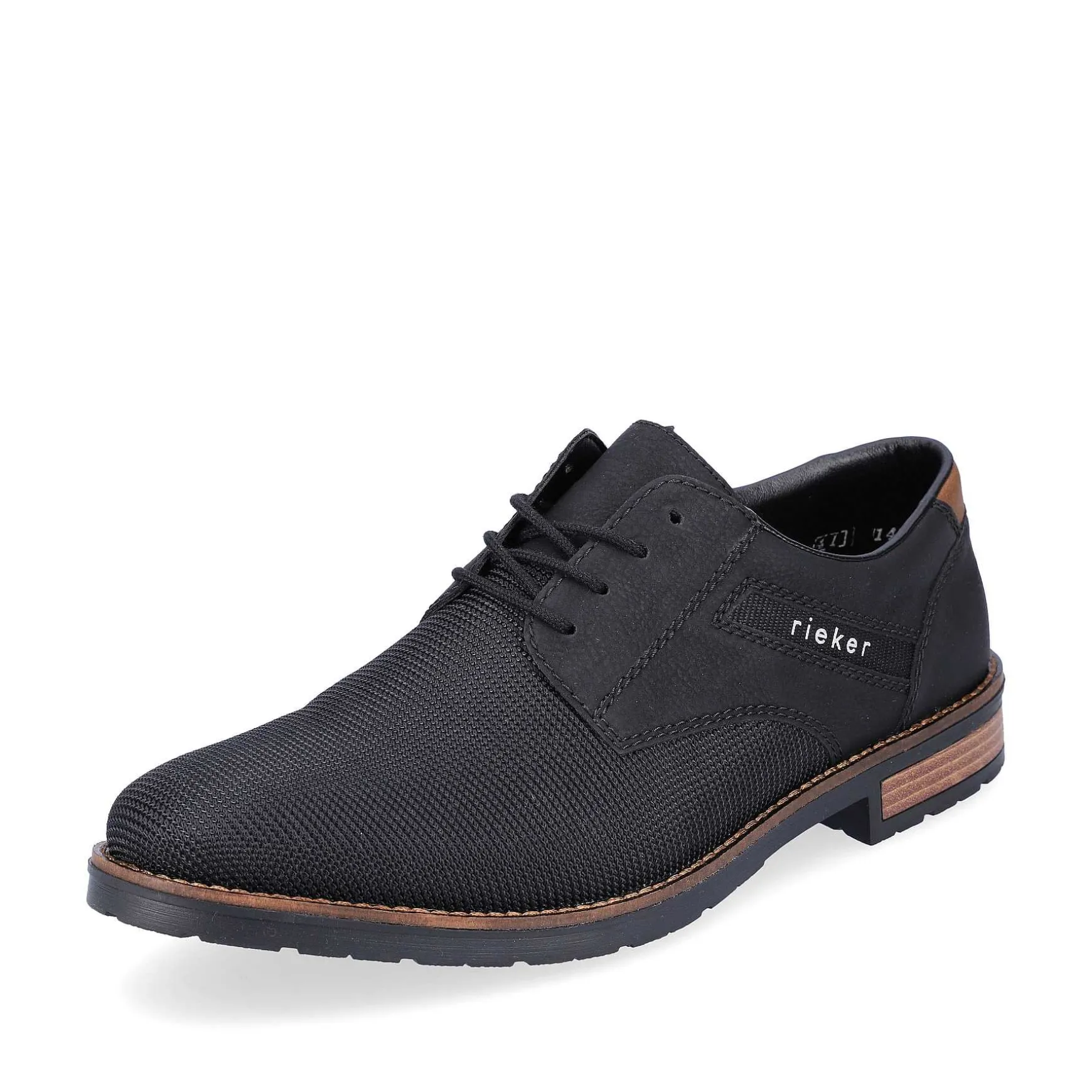 Rieker Men'S Lace-Up Shoes Graphite Black