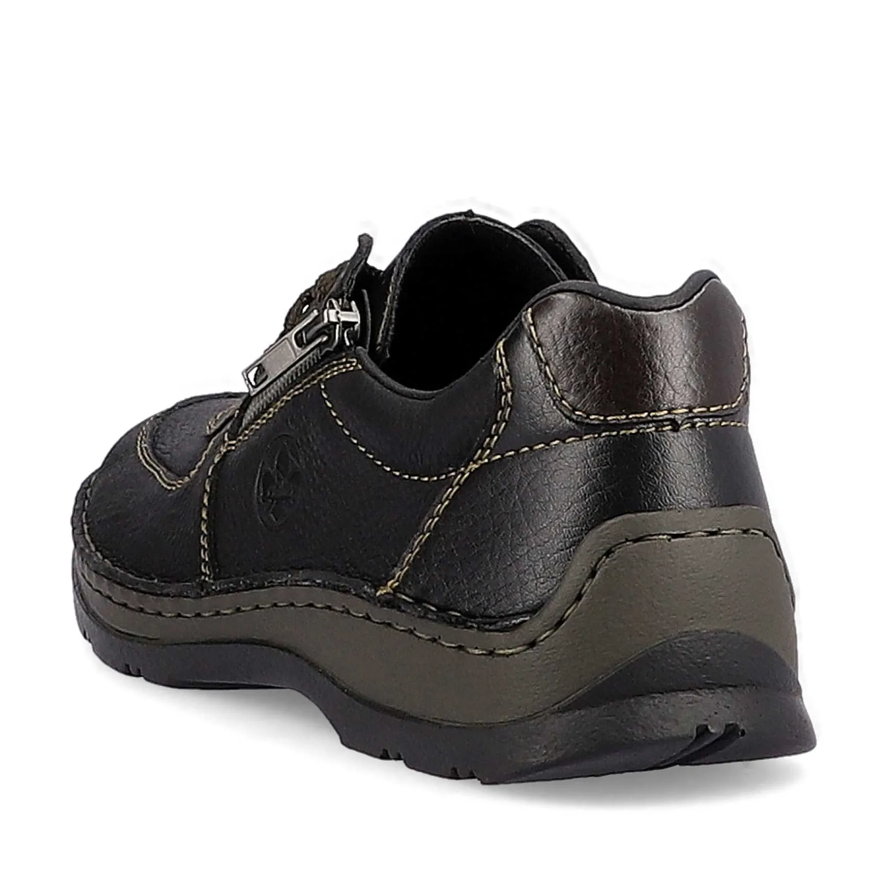 Rieker Men'S Lace-Up Shoes Asphalt Black
