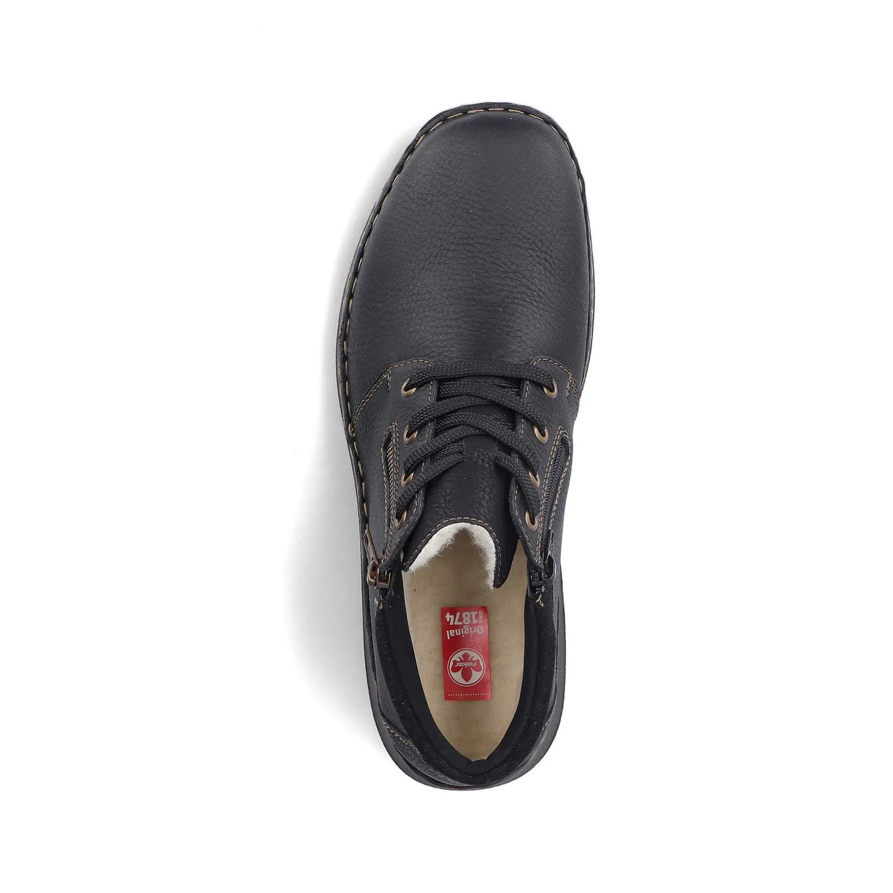 Rieker Men'S Lace-Up Shoes Asphalt Black