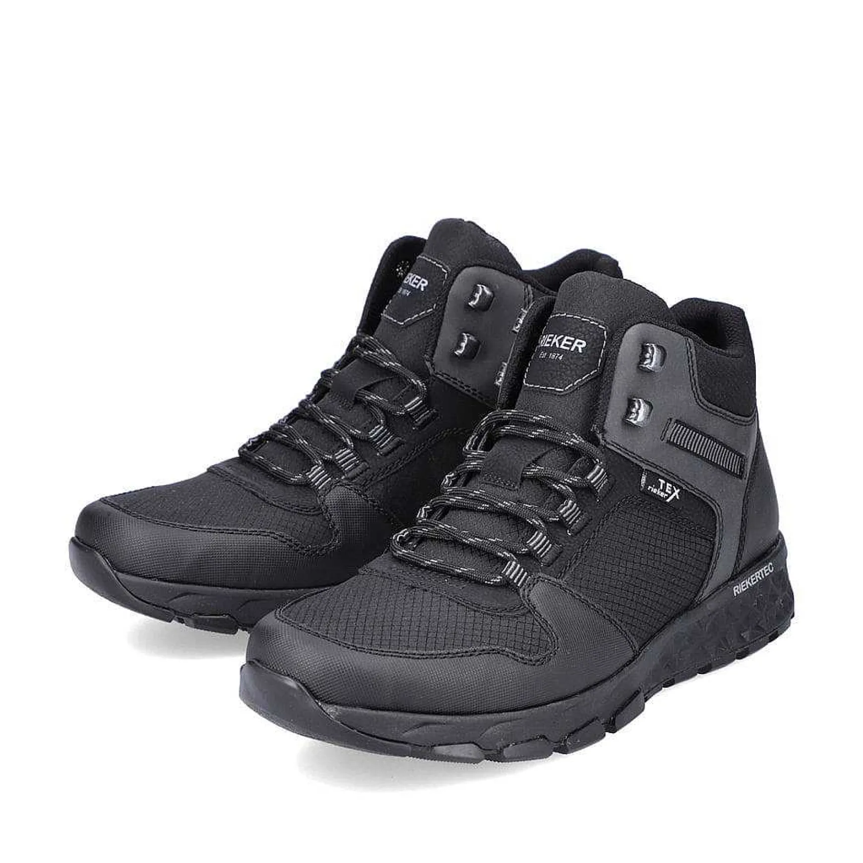 Rieker Men'S Lace-Up Shoes Jet Black