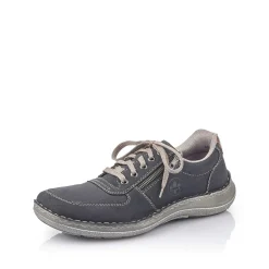 Rieker Men'S Lace-Up Shoes Ocean Blue-Gray