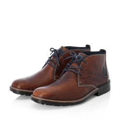 Rieker Men'S Lace-Up Shoes Chestnut Brown