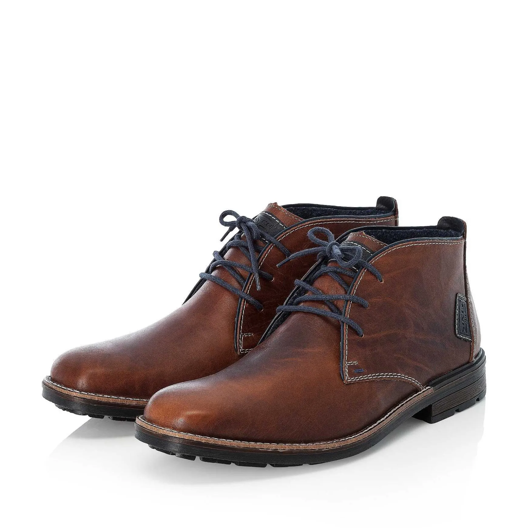 Rieker Men'S Lace-Up Shoes Chestnut Brown