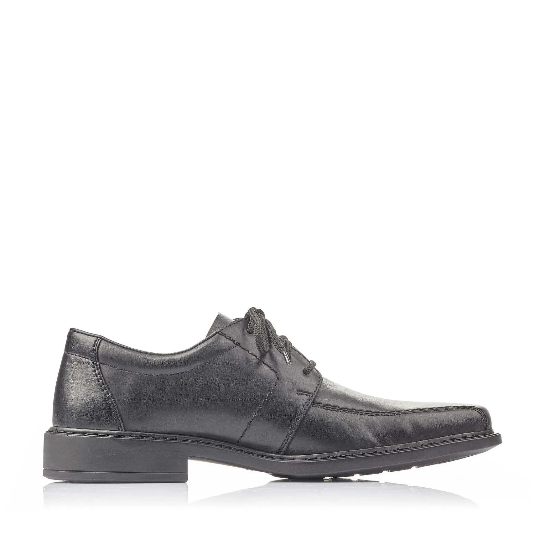 Rieker Men'S Lace-Up Shoes Glossy Black