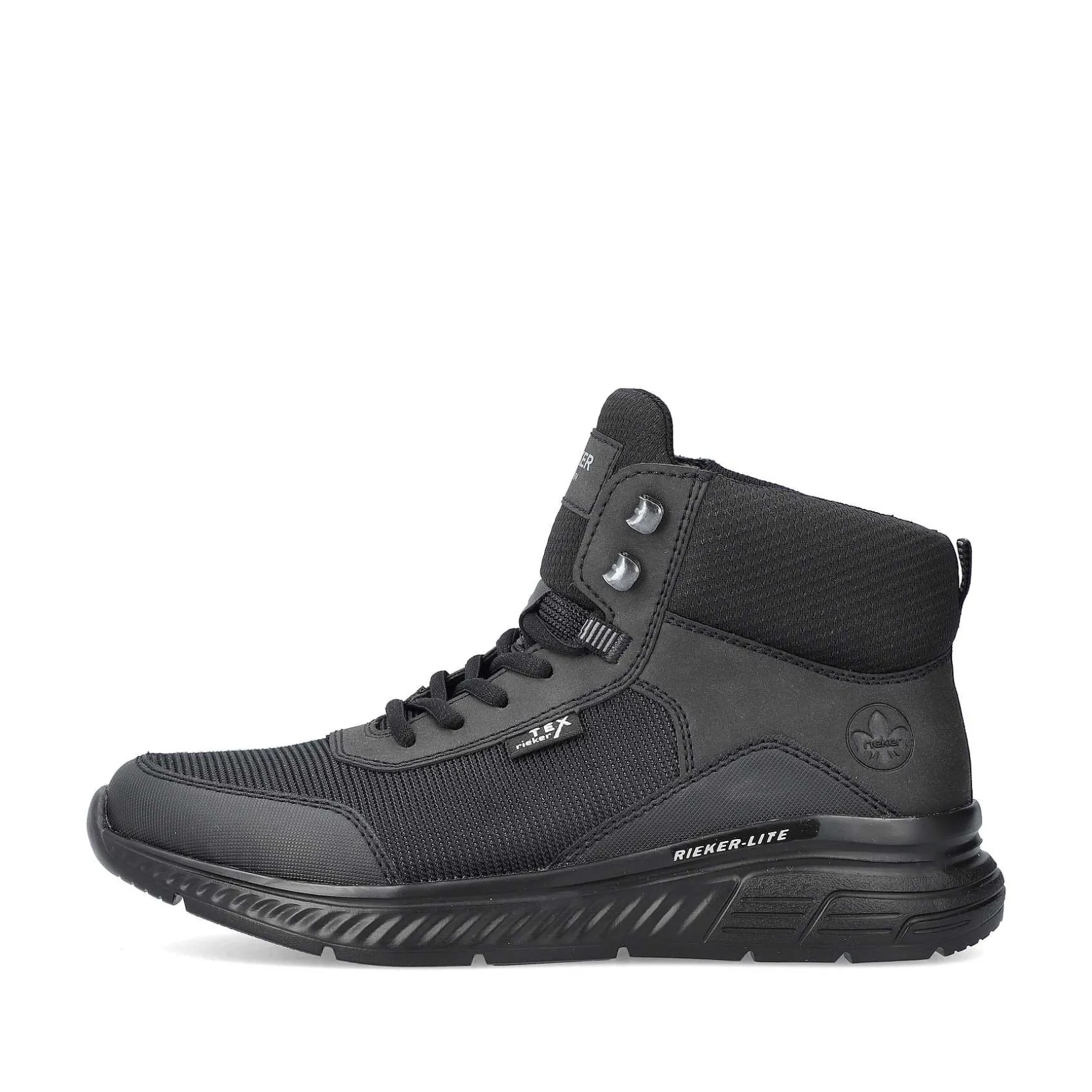 Rieker Men'S Lace-Up Shoes Asphalt Black
