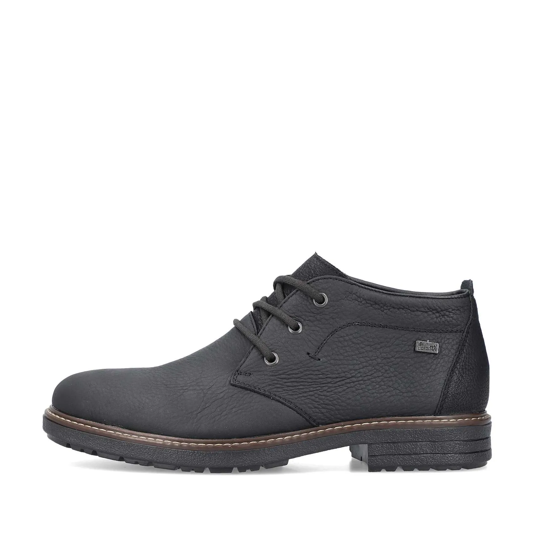 Rieker Men'S Lace-Up Shoes Asphalt Black