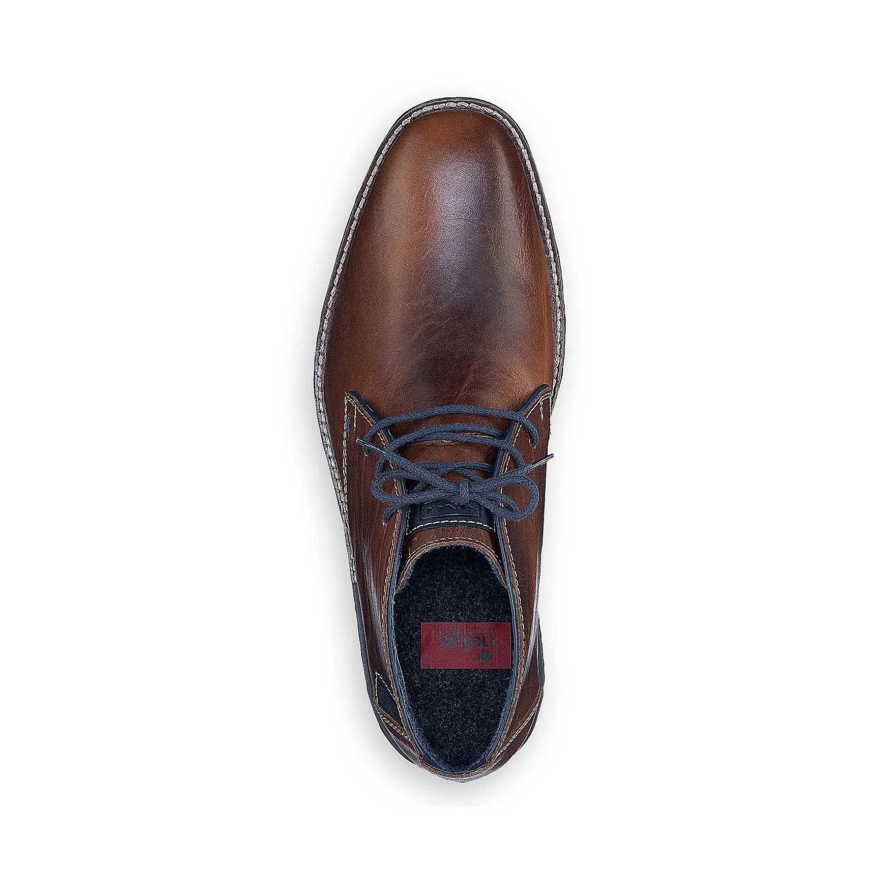 Rieker Men'S Lace-Up Shoes Chestnut Brown
