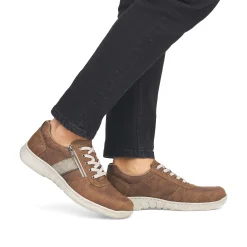 Rieker Men'S Lace-Up Shoes Nougat Brown