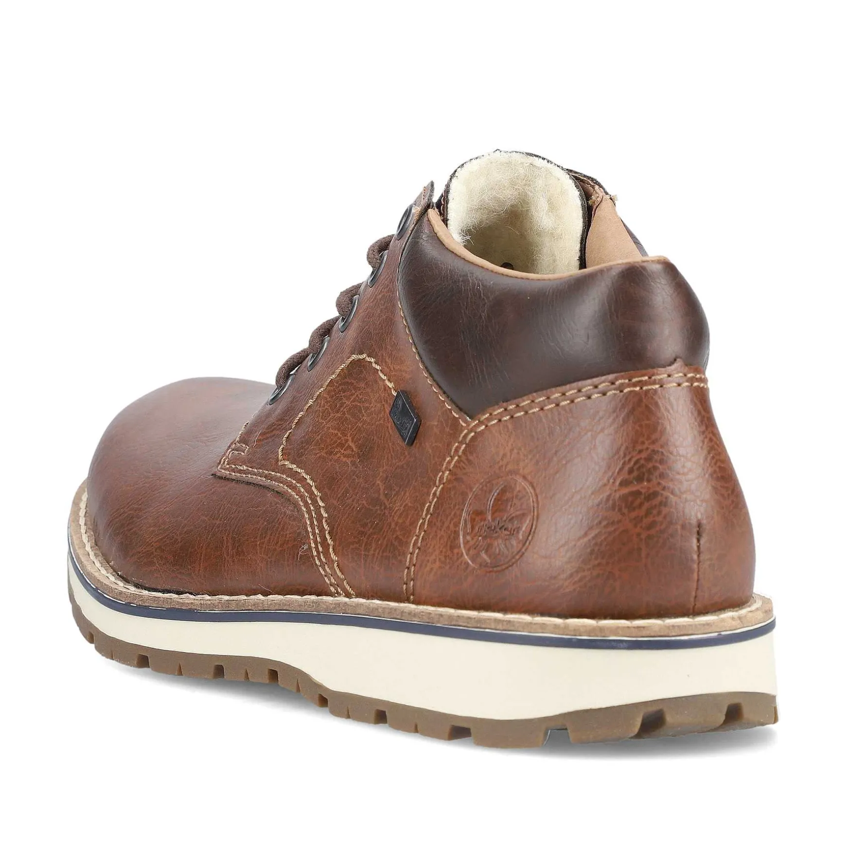 Rieker Men'S Lace-Up Shoes Caramel Brown