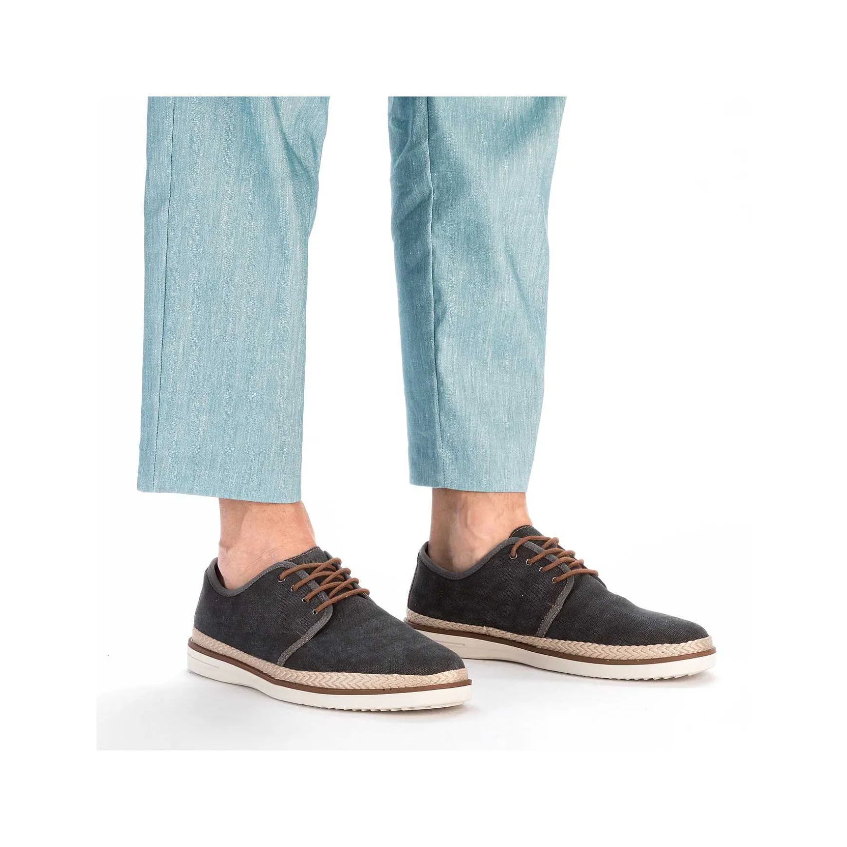 Rieker Men'S Lace-Up Shoes Dark Grey