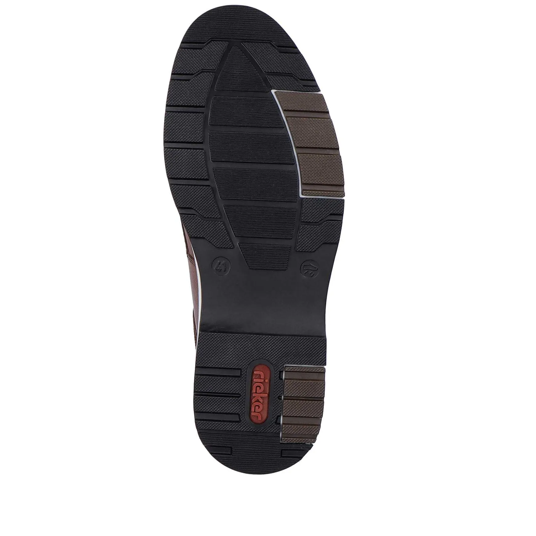 Rieker Men'S Lace-Up Shoes Wood Brown
