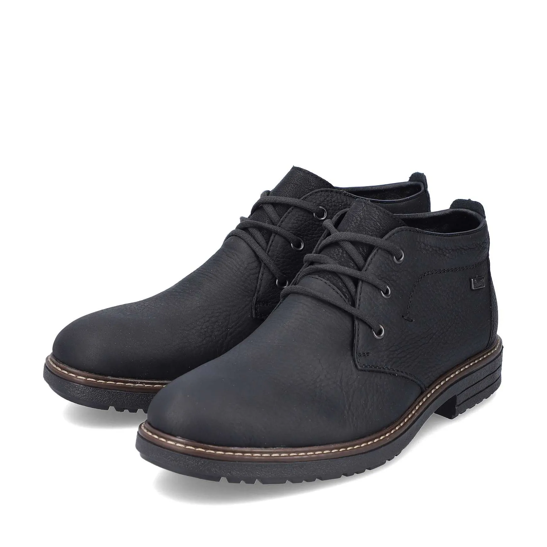 Rieker Men'S Lace-Up Shoes Asphalt Black