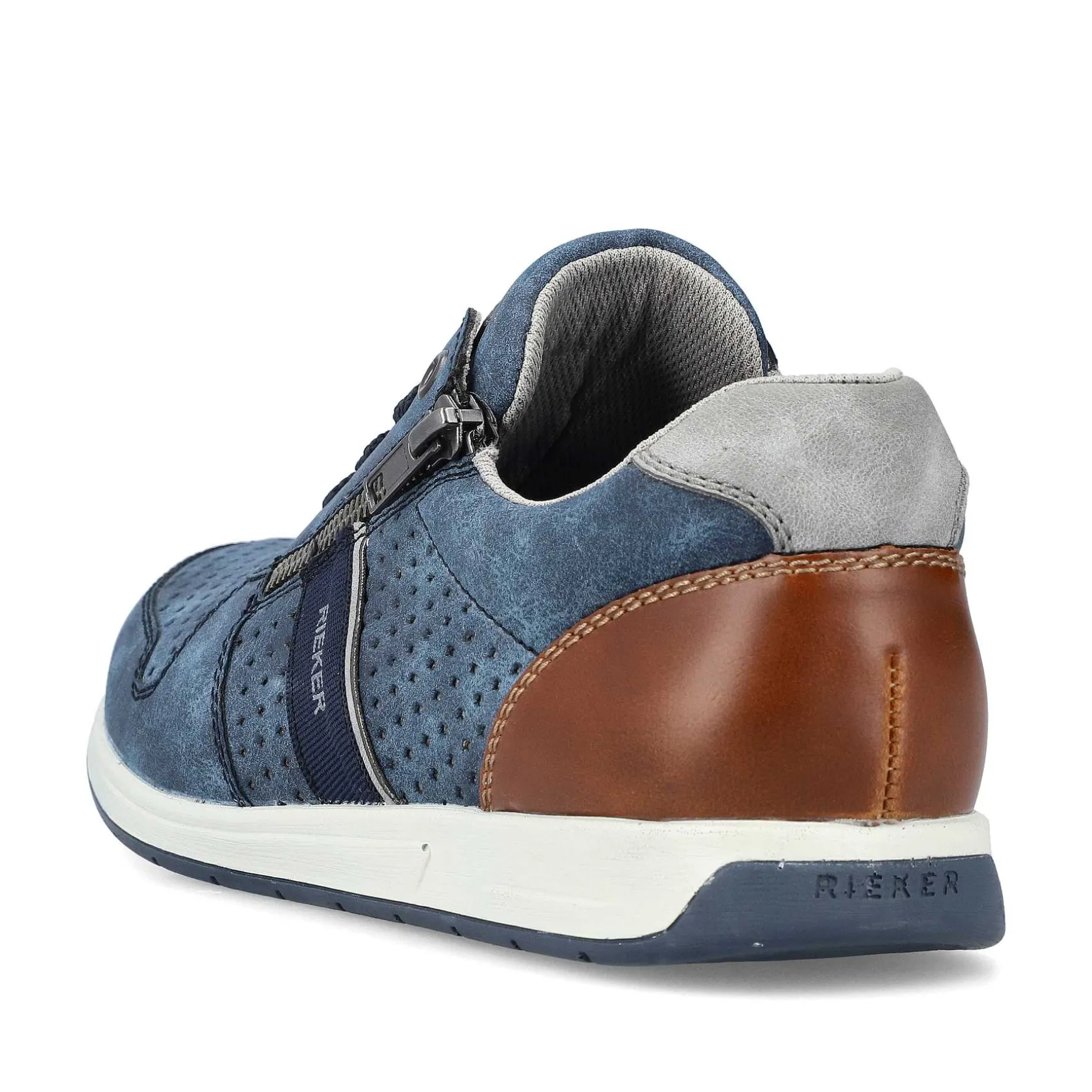 Rieker Men'S Lace-Up Shoes Sky Blue