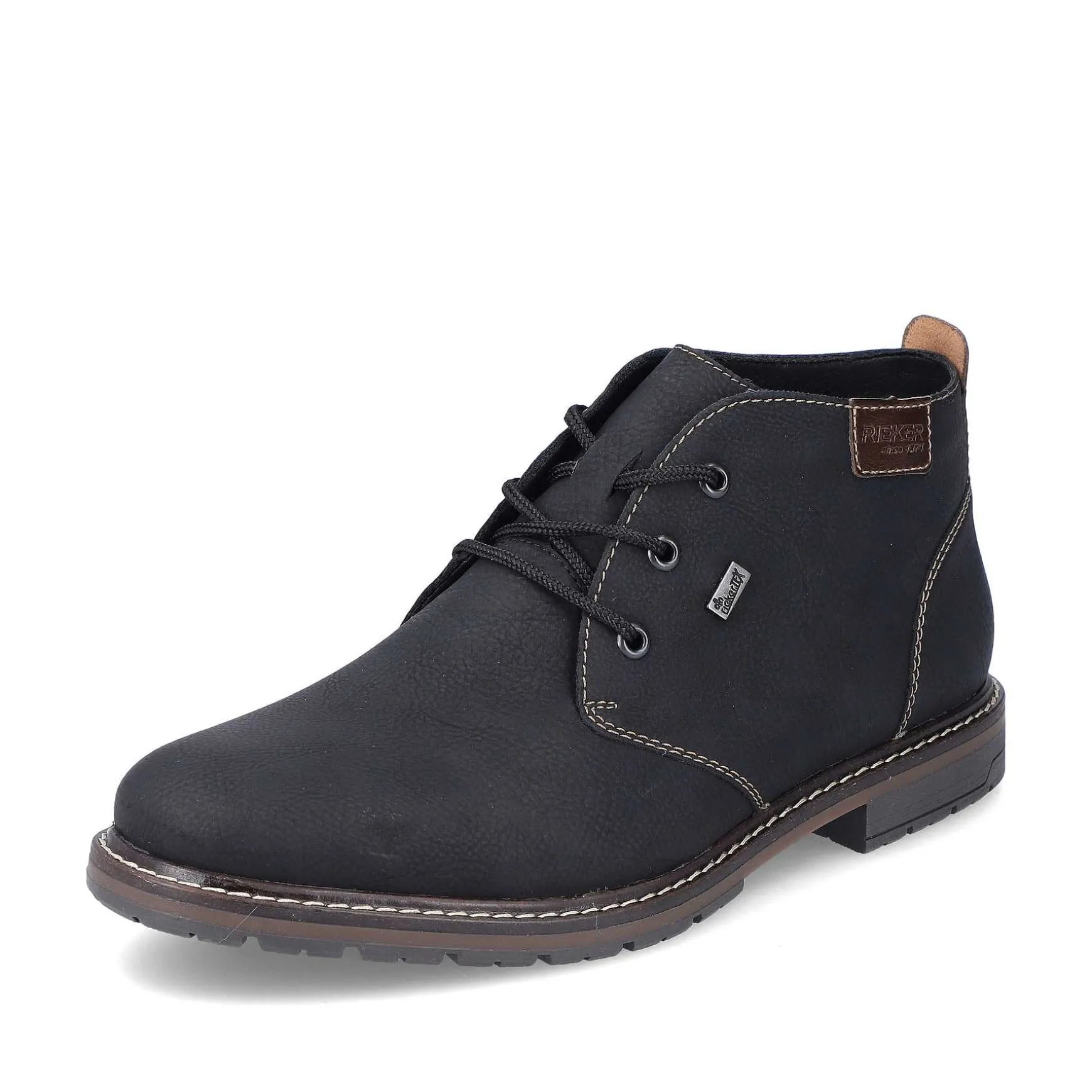 Rieker Men'S Lace-Up Shoes Asphalt Black