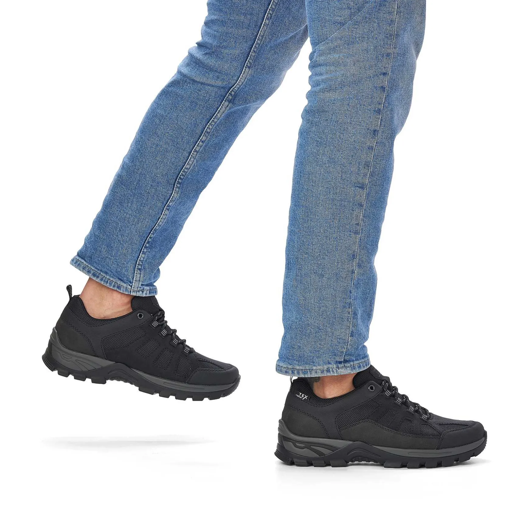 Rieker Men'S Lace-Up Shoes Jet Black